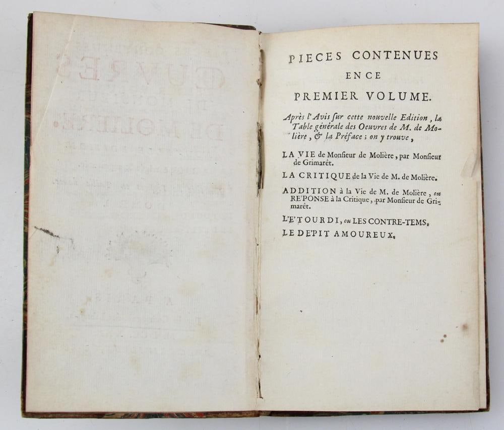 Moliere, Paris, 1730 - 7