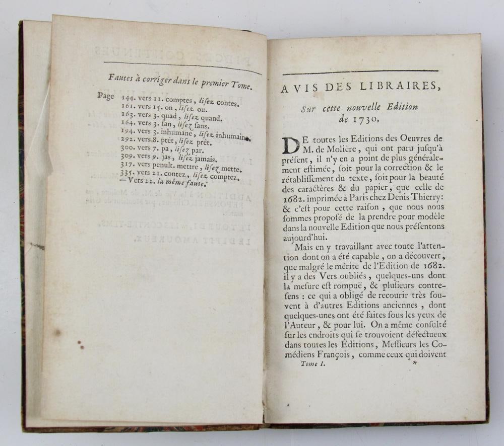 Moliere, Paris, 1730 - 8