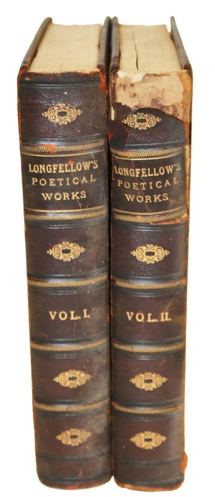 Longfellow, 1879, (2) Volumes: Longfellow, 1879, (2) volumes. Provenance: Estate of the late Joseph W. Haley, of Pride's Crossing, Massachusetts.