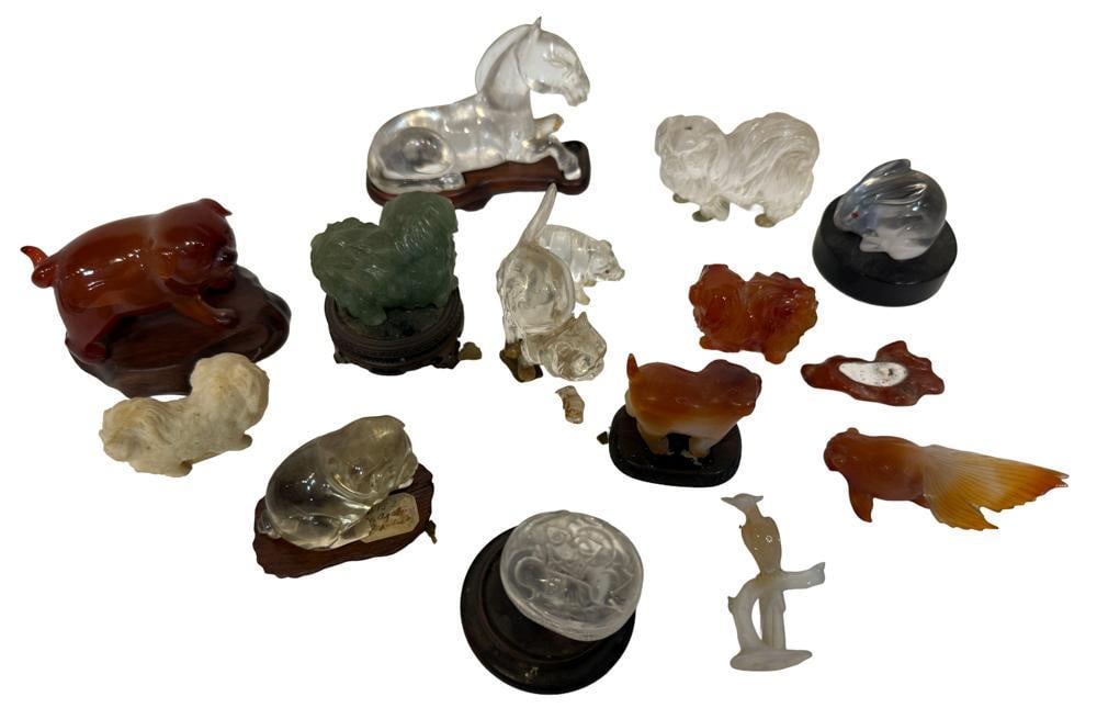 Chinese Miniature Animals, Jade, Agate, Crystal (1 of 4)