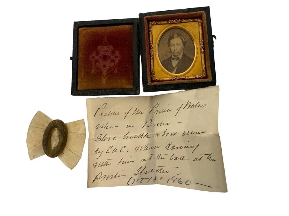 Antique Photo of Prince of Wales in Boston, 1860: Antique photograph of the Prince of Wales when in Boston, October 18th, 1860. Provenance: Estate of the late Joseph W. Haley, of Pride's Crossing, Massachusetts.