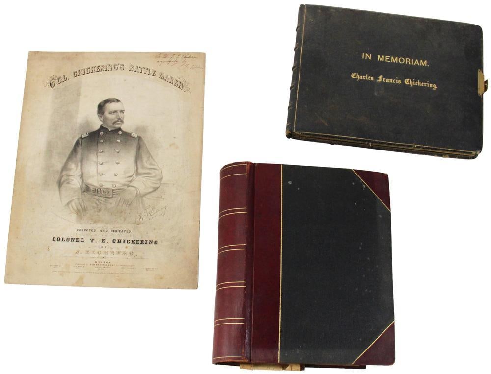 Colonel Charles Francis Chickering Memorabilia: Colonel Charles Francis Chickering memorabilia. Provenance: Estate of the late Joseph W. Haley, of Pride's Crossing, Massachusetts.