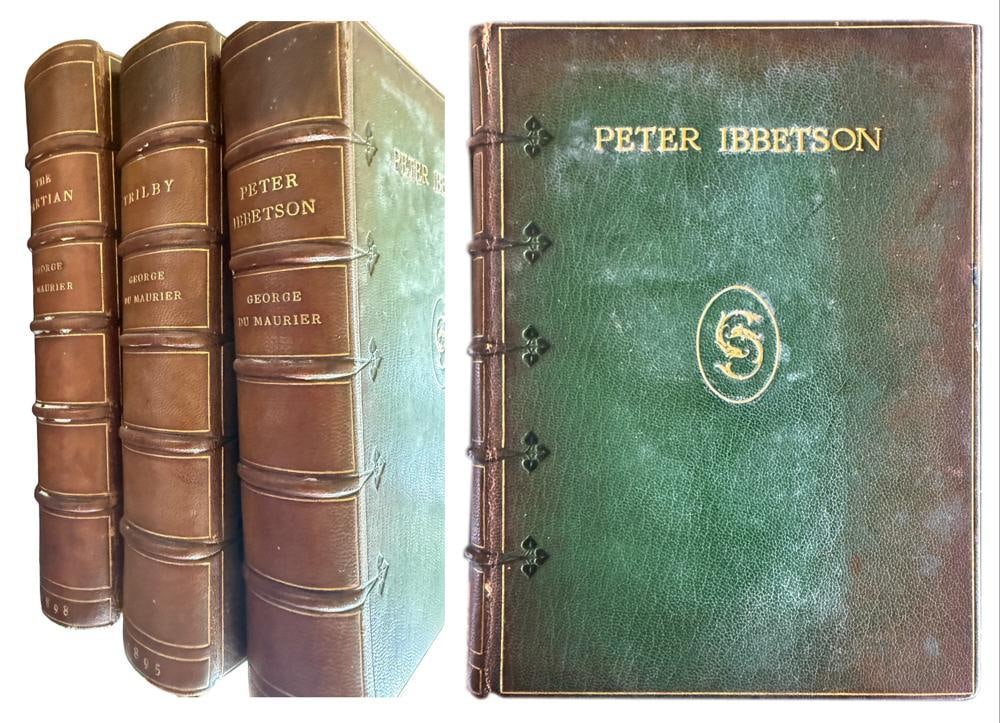 George du Maurier, "Peter Ibbetson", (3) Volumes: George du Maurier, "Peter Ibbetson", 1896, (3) volumes. Provenance: Estate of the late Joseph W. Haley, of Pride's Crossing, Massachusetts.