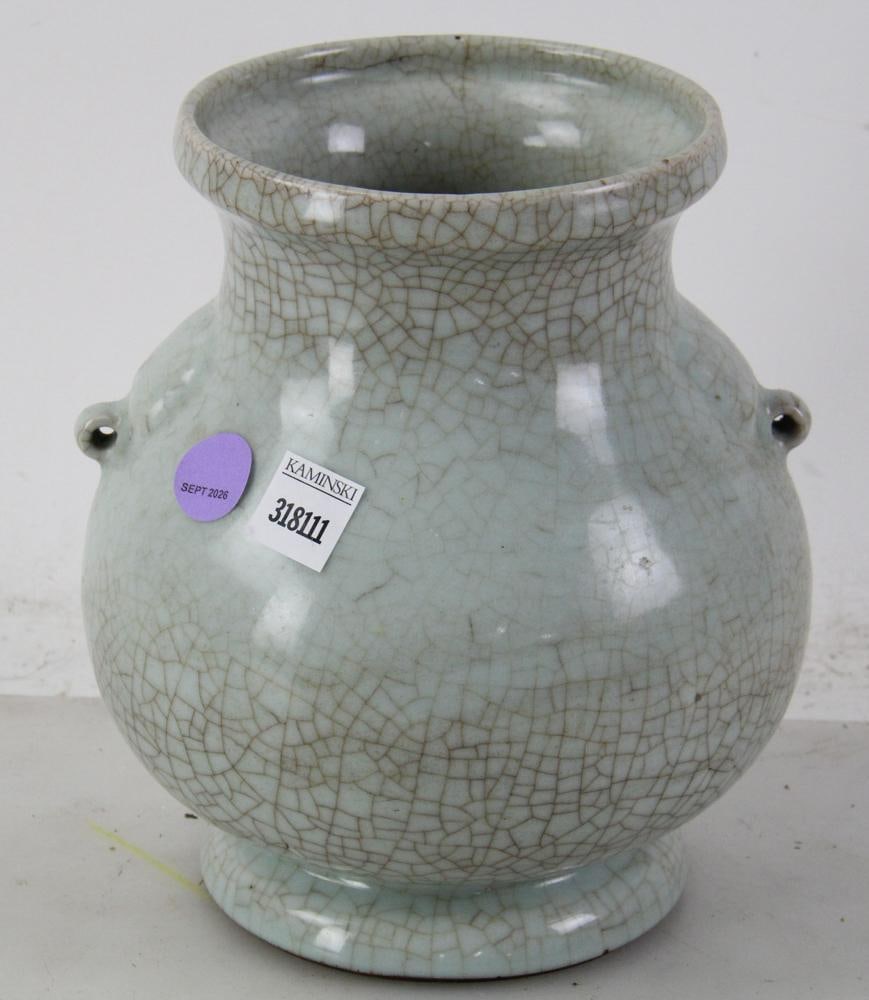 19thC Chinese Crackle Vase - 7