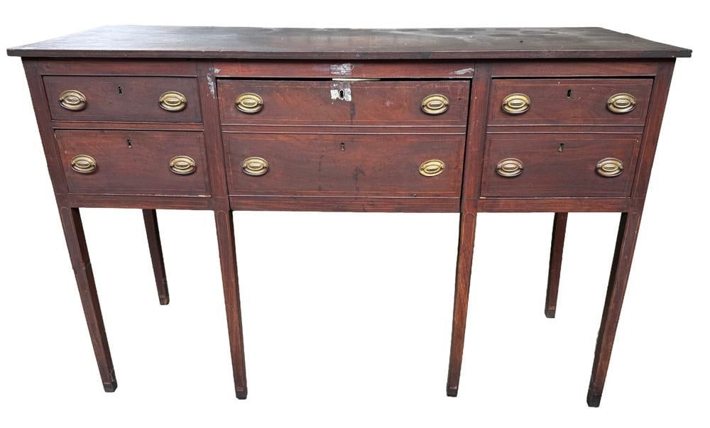 Early 19thC Federal Mahogany Sideboard (1 of 13)