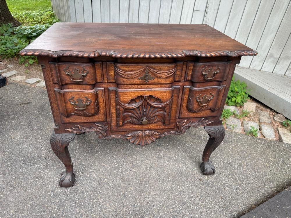 19thC Chippendale Mahogany Lowboy - 2