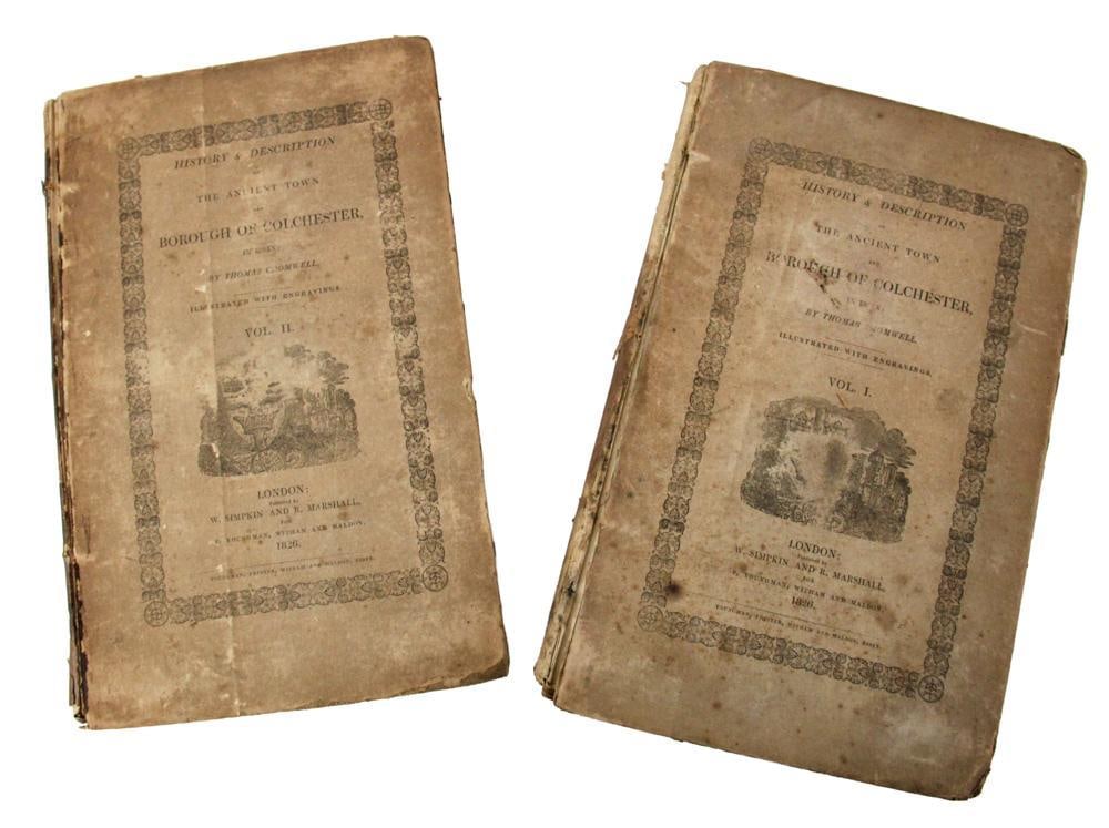 Borough of Colchester, 1826, (2) Volumes: Borough of Colchester, 1826, (2) volumes. Provenance: Estate of the late Joseph W. Haley, of Pride's Crossing, Massachusetts.