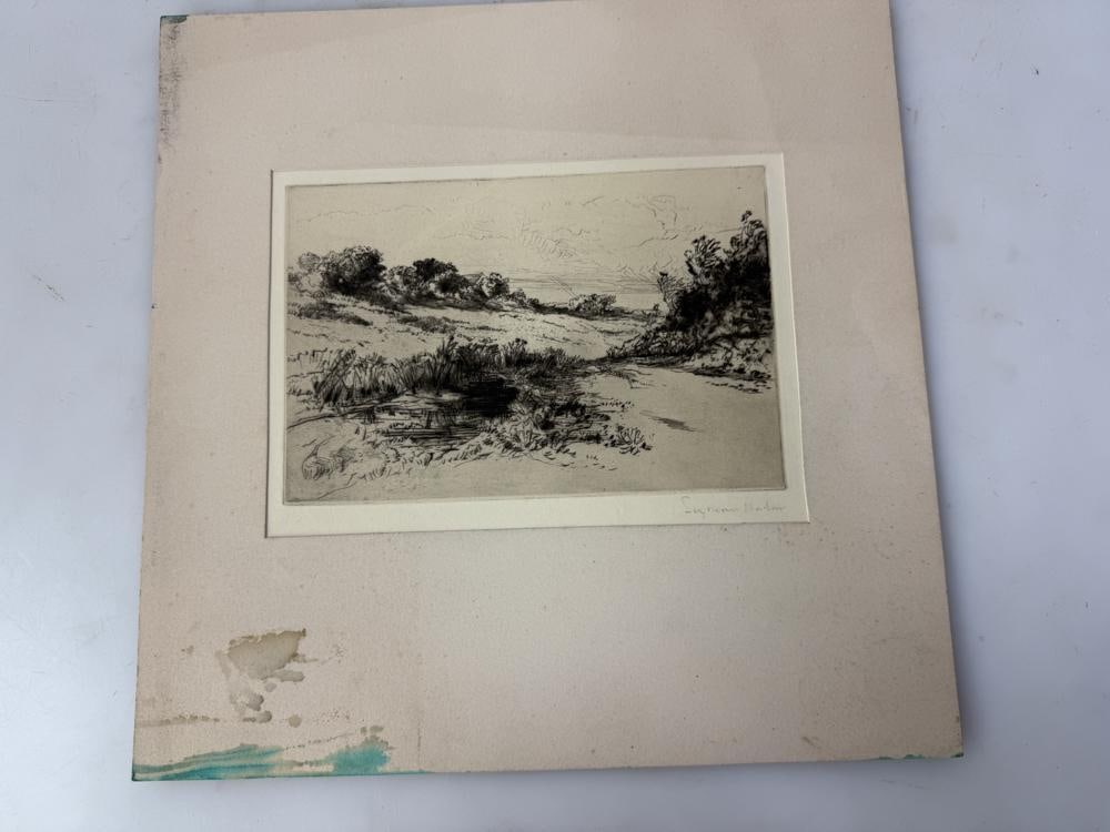 Seymour Haden, "Windmill Hill", Drypoint Etching - 2