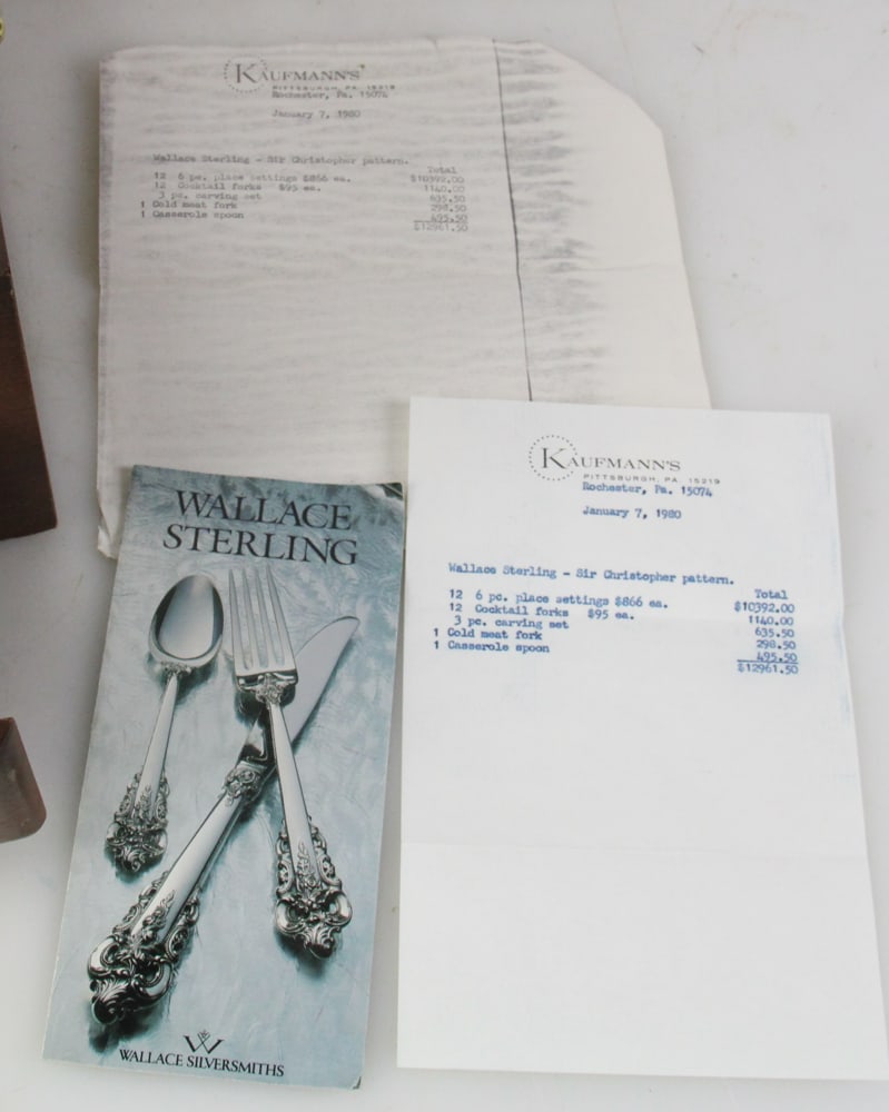 Wallace Sterling "Sir Christopher" Flatware Set - 7