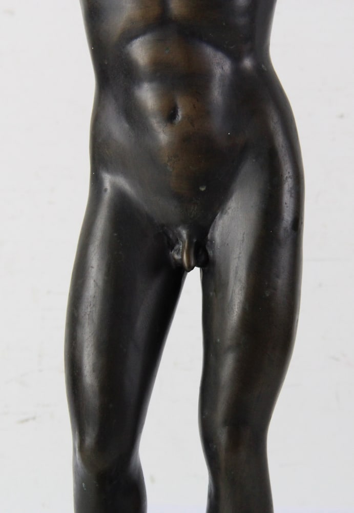 Classical Bronze Nude on Black Marble Base - 4