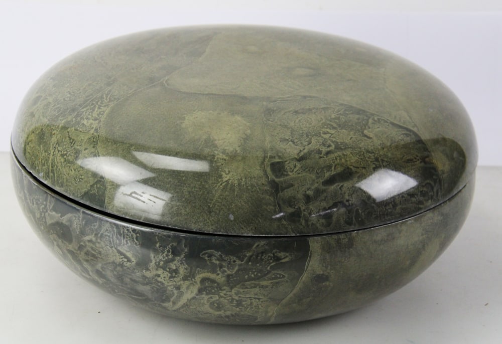 Karl Springer Style Round Box - 2