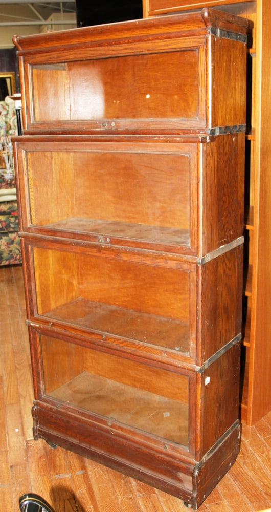 Antique Macy Oak Stacking Bookcases - 2