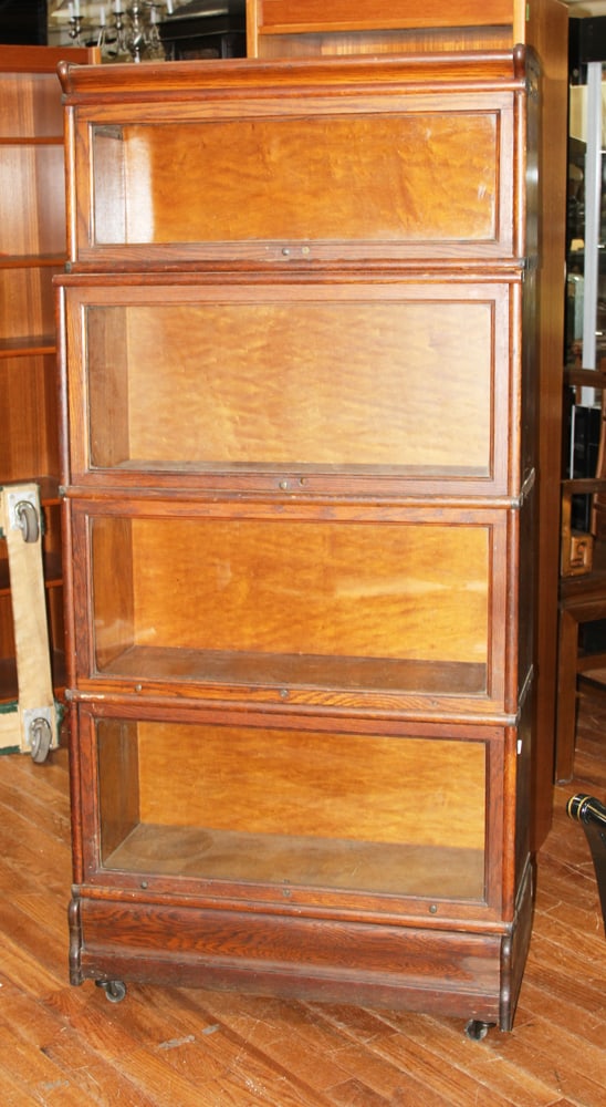Antique Macy Oak Stacking Bookcases - 4