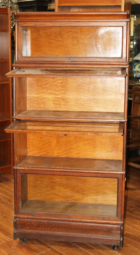 Antique Macy Oak Stacking Bookcases - 5