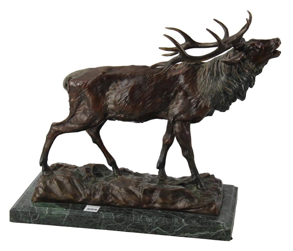 Pierre Jules Mene, Bronze Elk on Marble Base (1 of 11)