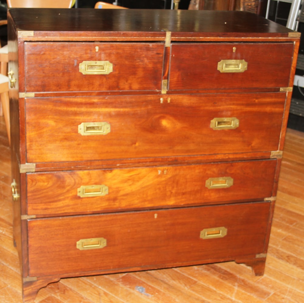 19thC Two-Piece Campaign Chest - 2