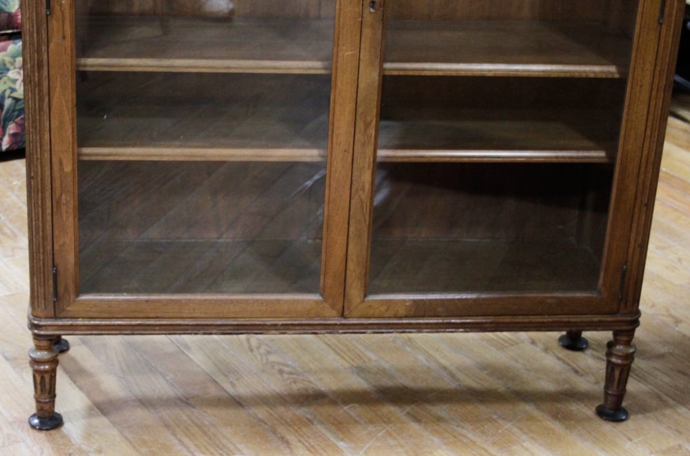 Two-Door Glass Front Bookcase - 3