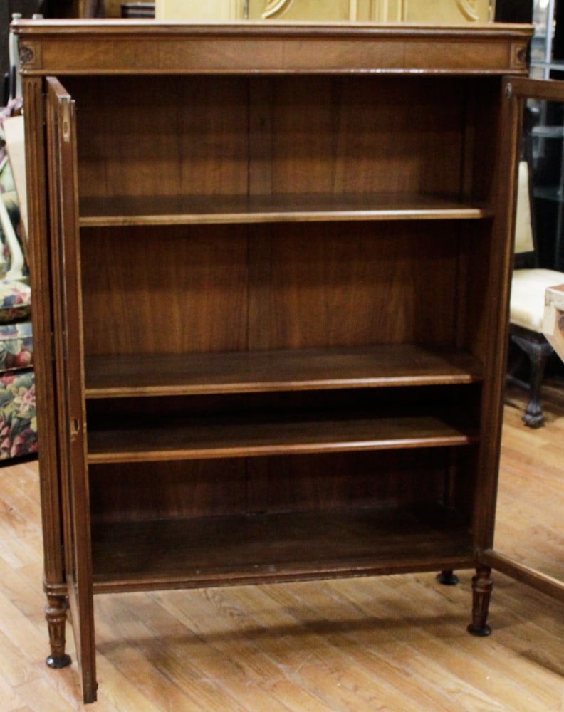 Two-Door Glass Front Bookcase - 6