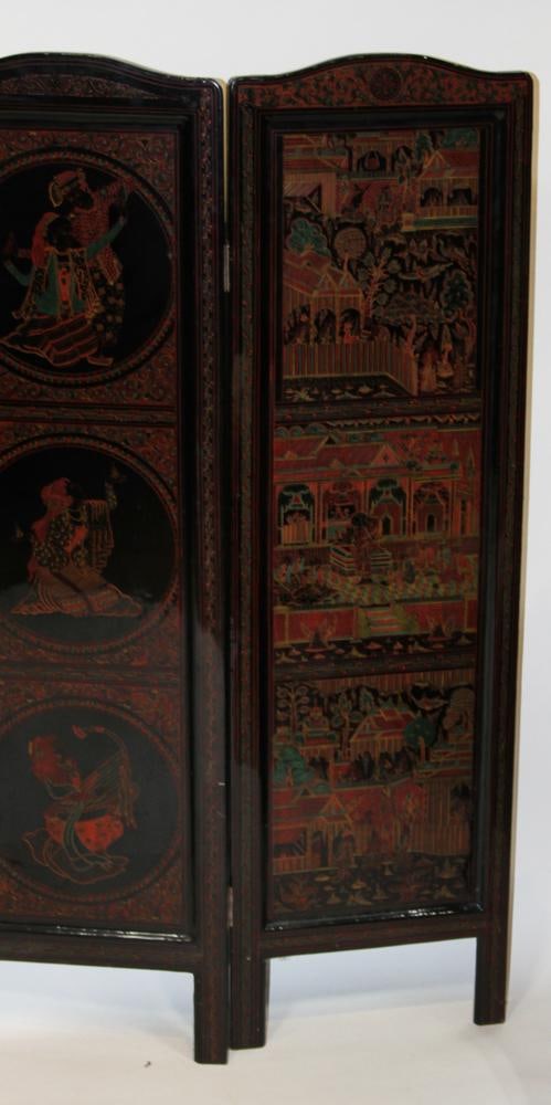 Chinese Five-Panel Carved Screen - 4
