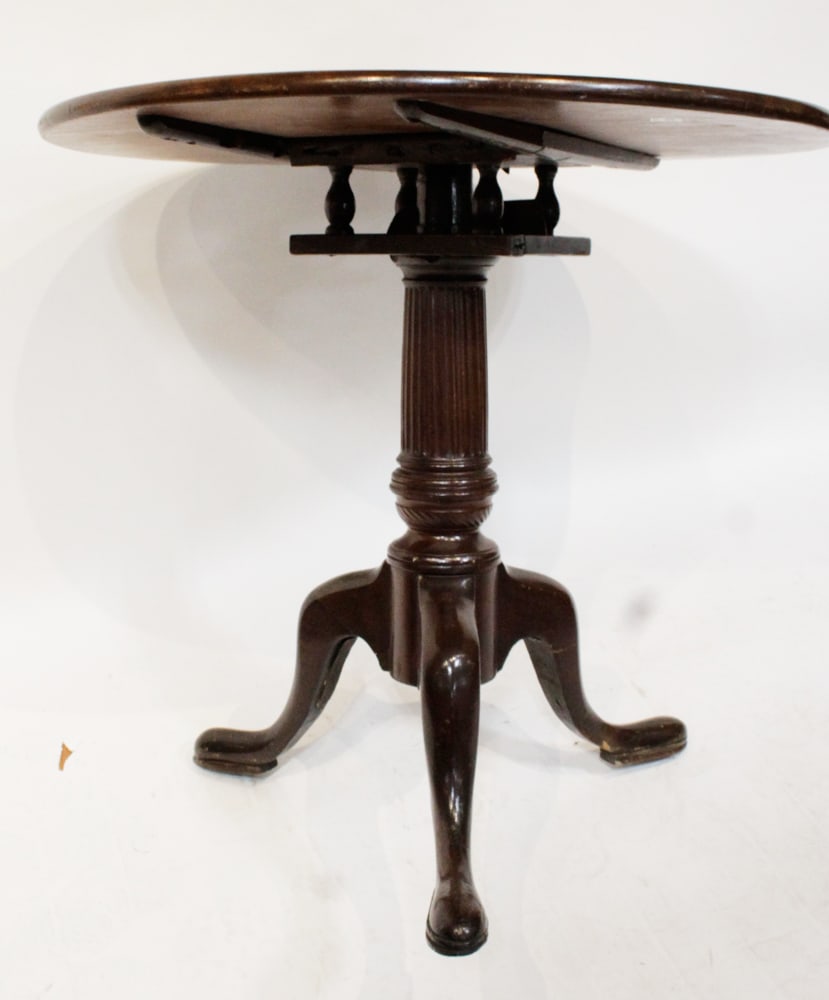 18th/19thC Mahogany Round Tea Table - 8