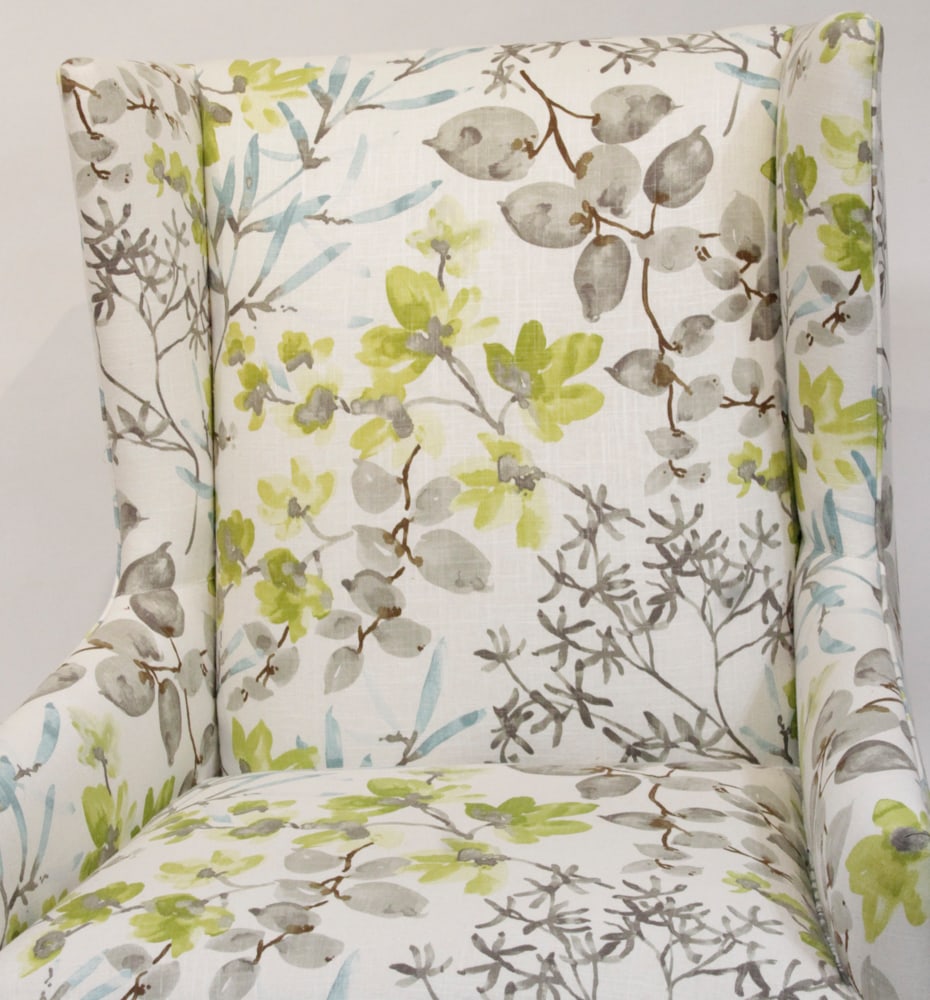High-Back Upholstered Wing Chair - 2