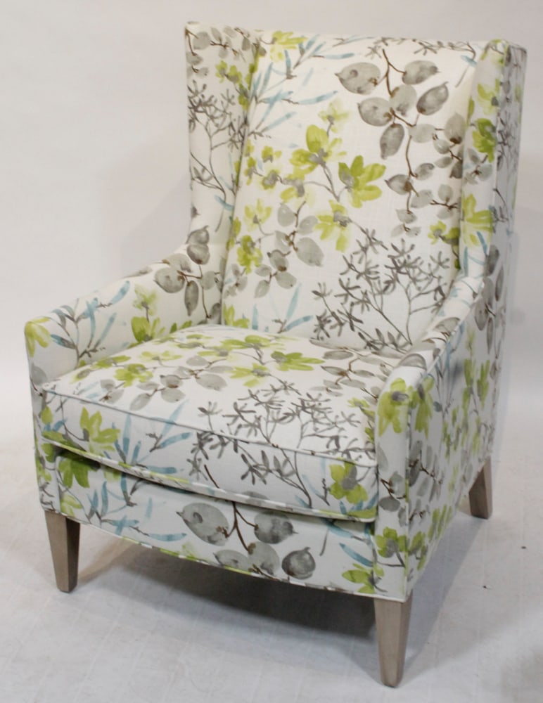 High-Back Upholstered Wing Chair - 4