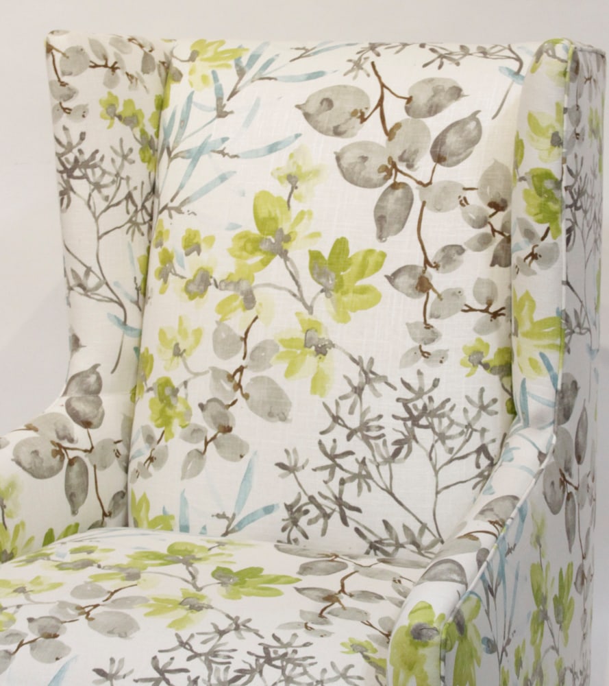 High-Back Upholstered Wing Chair - 5