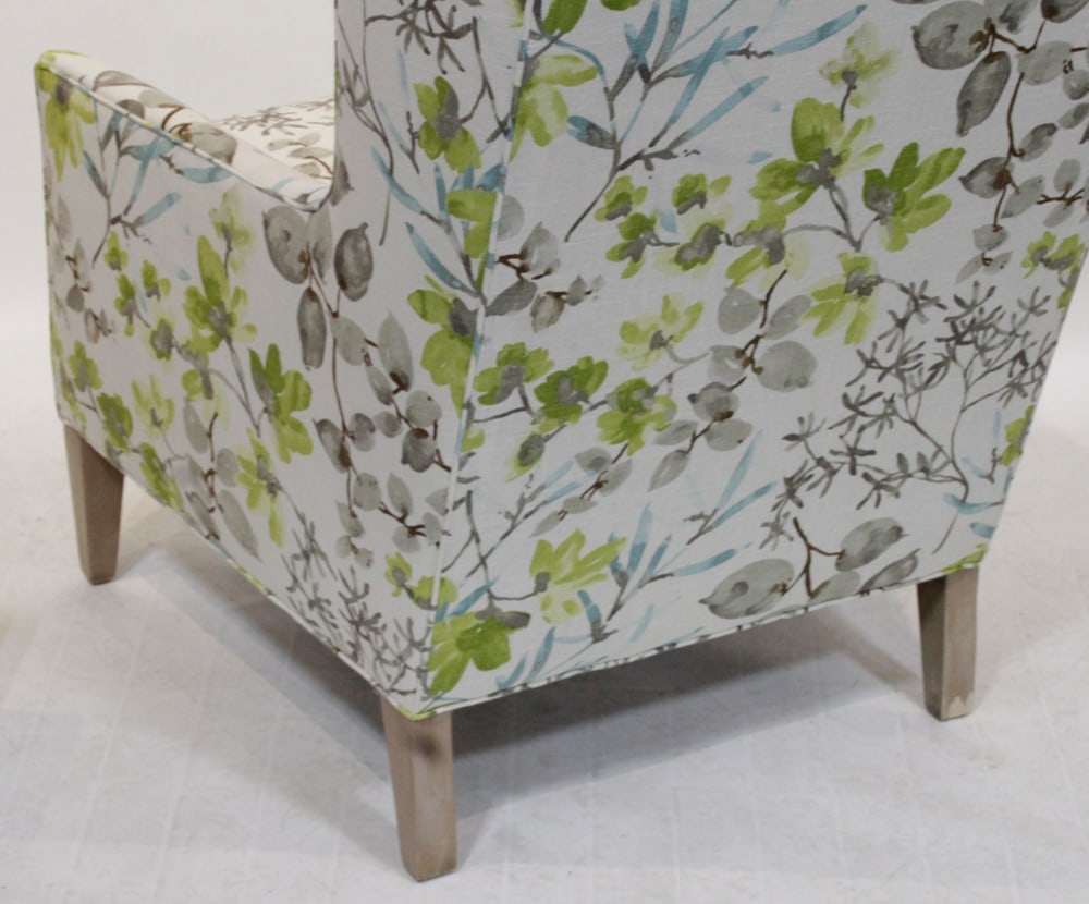 High-Back Upholstered Wing Chair - 8