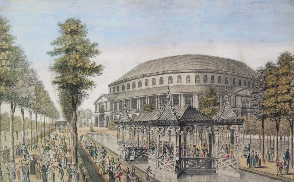 Early 19thC Hand-Colored Architectural Print - 2
