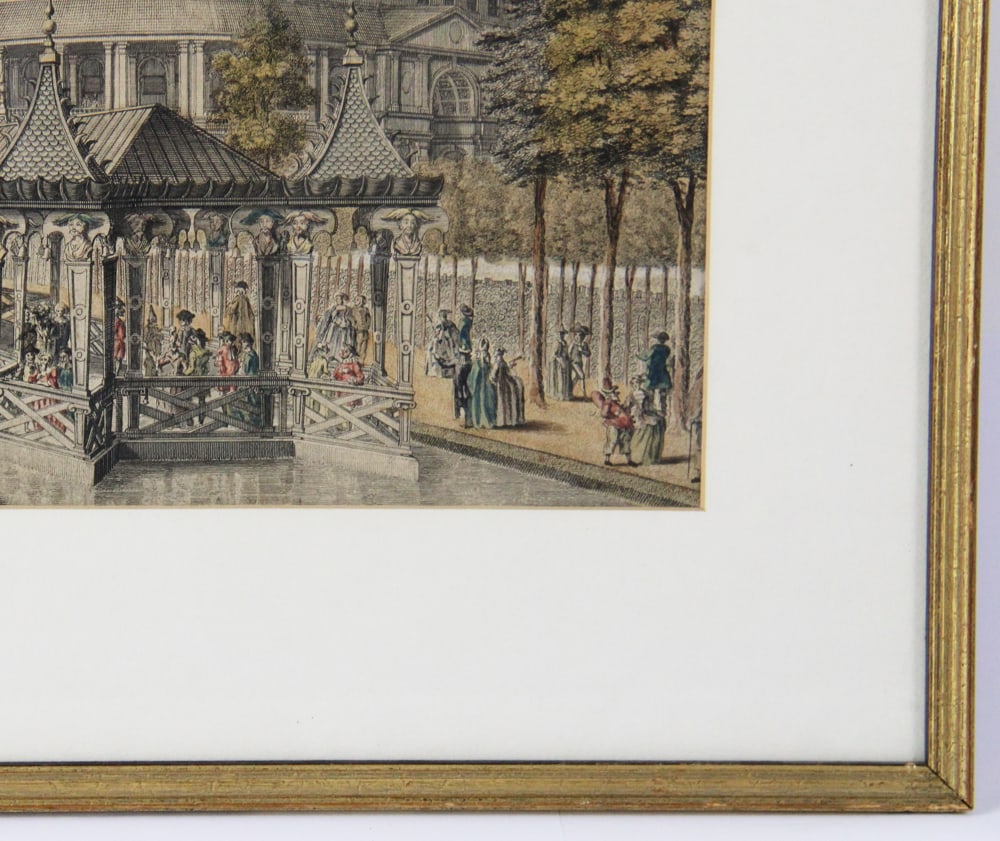 Early 19thC Hand-Colored Architectural Print - 4