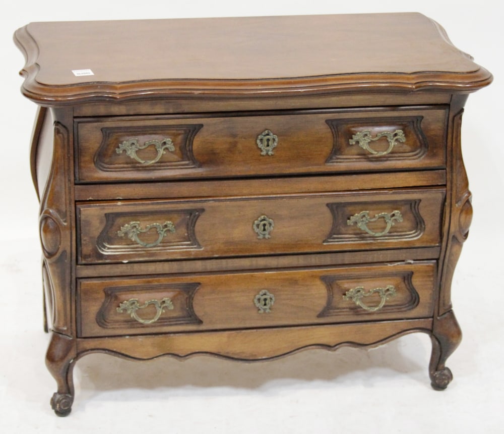 French Louis XV Chest-of-Drawers: French Louis XV chest-of-drawers, 20" x 25". Provenance: Beverly, Massachusetts collection.