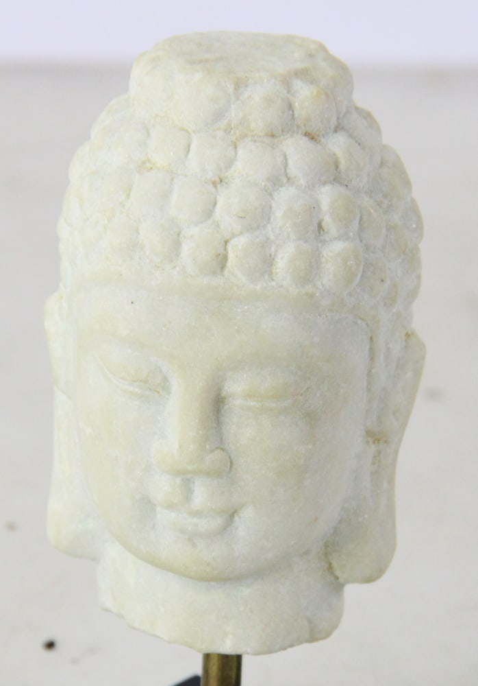 Chinese Marble Head on Stand - 2