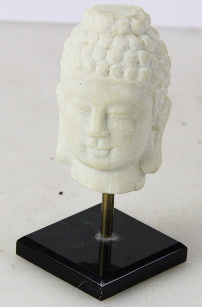Chinese Marble Head on Stand - 4