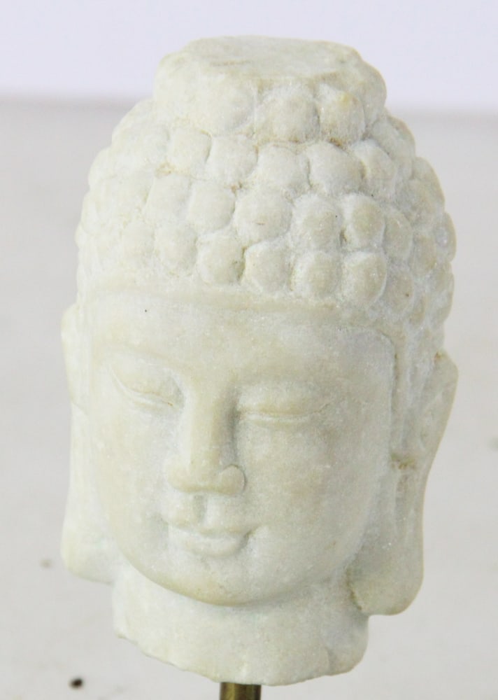 Chinese Marble Head on Stand - 5