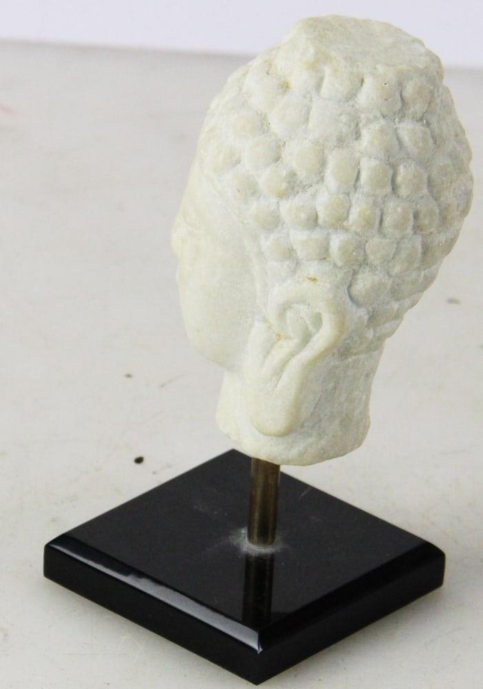 Chinese Marble Head on Stand - 6