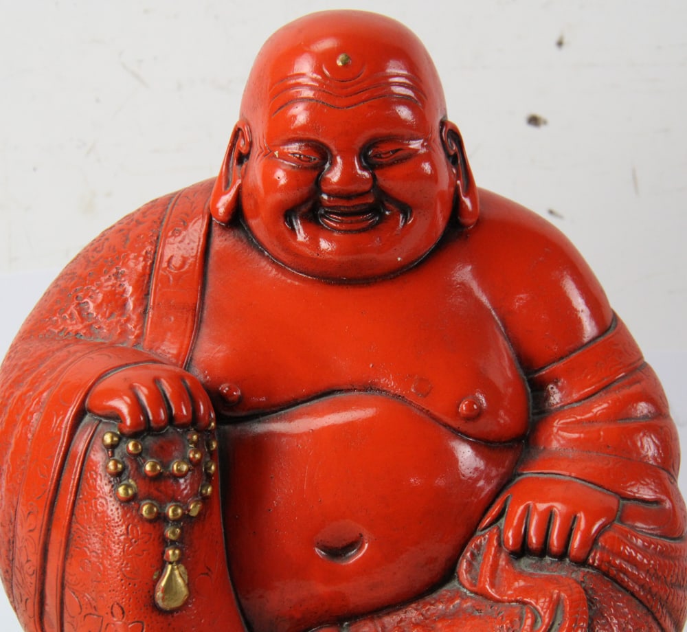 Seated Buddha, Red Plaster - 2