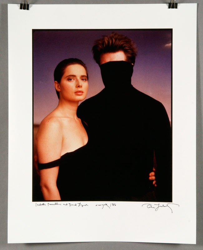 Lebovitz, Isabella Rossellini and David Lynch,: Annie Lebovitz (American b.1949), Isabella Rossellini and David Lynch, New York 1986, cibachrome print, signed lower right, 20" x 16" (paper). Provenance: Unnumbered from the personal collection of Ro