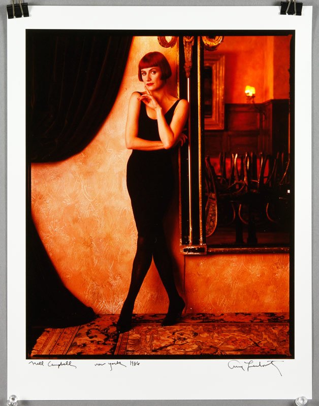 Lebovitz, Nell Campbell, Cibachrome Print: Annie Lebovitz (American b.1949), Nell Campbell, New York 1986, cibachrome print, signed lower right, 14" x 11" (paper). Provenance: Unnumbered from the personal collection of Rowena Otremba, the dark
