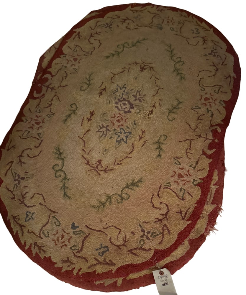 Two Hooked Rugs: Two hooked rugs, 50" x 32". NOTE: Item to be picked up at 64 East 80th St., New York, NY. Deadline for pick-up is July 31st. Please call our front desk at 978-927-2223 to schedule pick-up.
