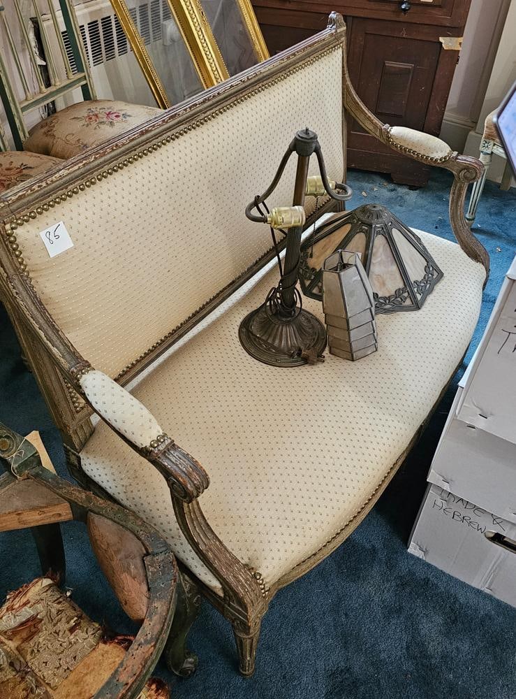 19thC French Louis XVI Settee (1 of 2)