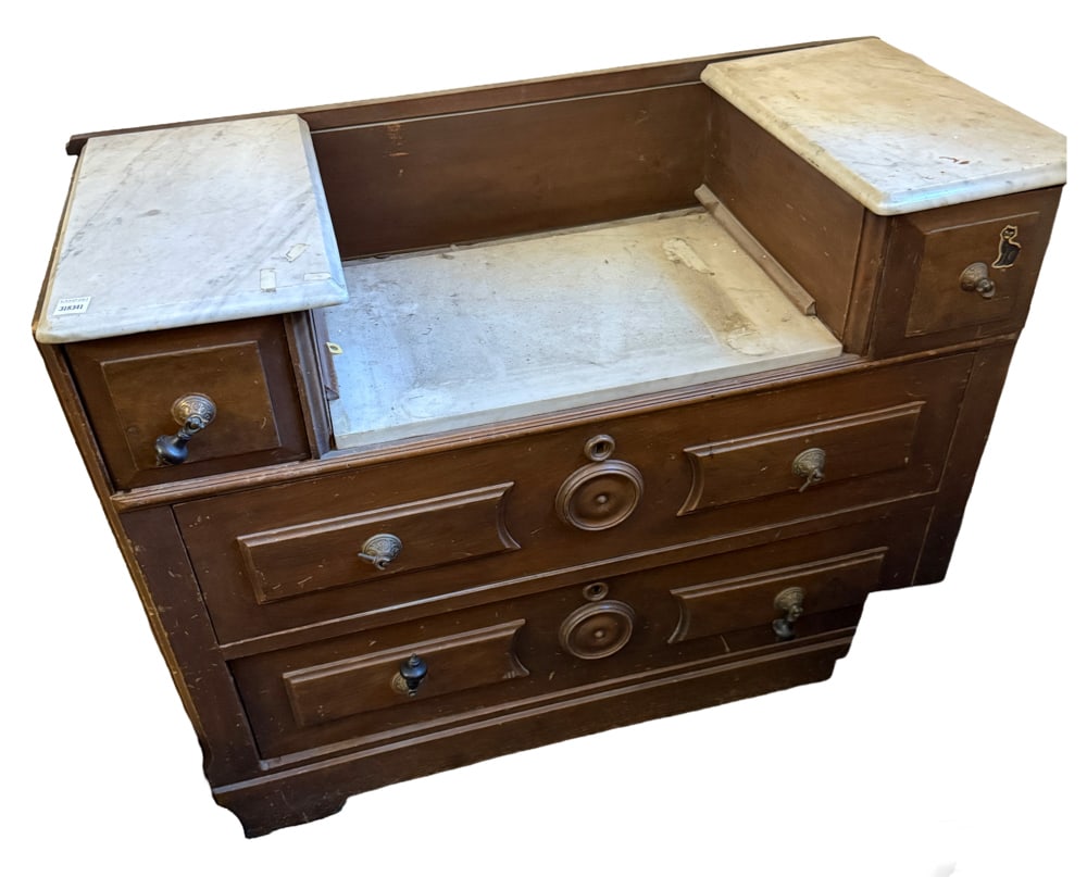 Victorian Walnut Drop Well Chest: Victorian walnut drop well chest. NOTE: Item to be picked up at 64 East 80th St., New York, NY. Deadline for pick-up is July 31st. Please call our front desk at 978-927-2223 to schedule pick-up.