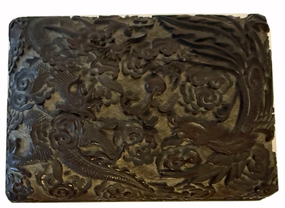 19thC Chinese Cinnabar Covered Box (1 of 4)