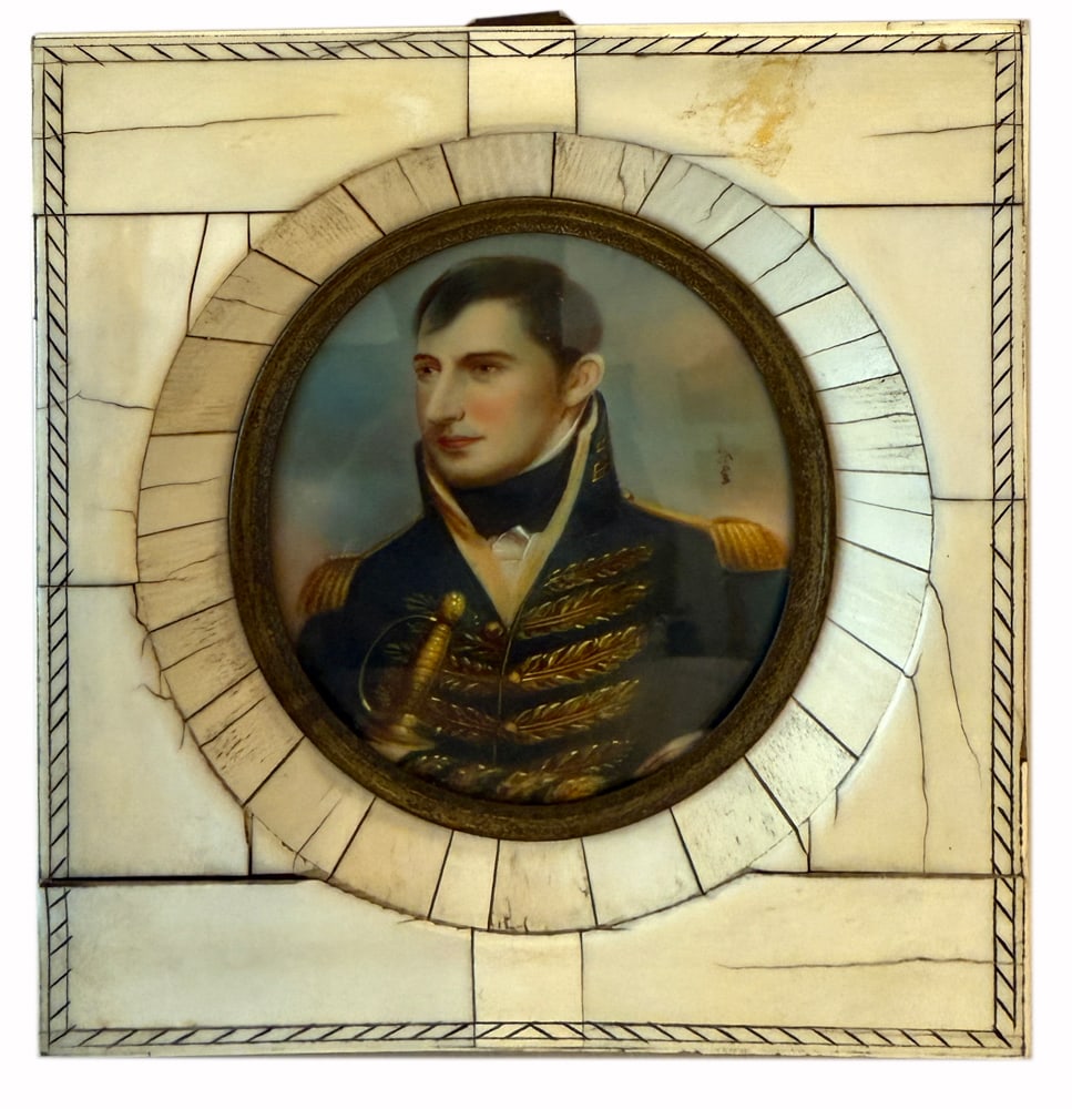 Miniature Portrait of An Officer Signed W. Vignen (1 of 7)