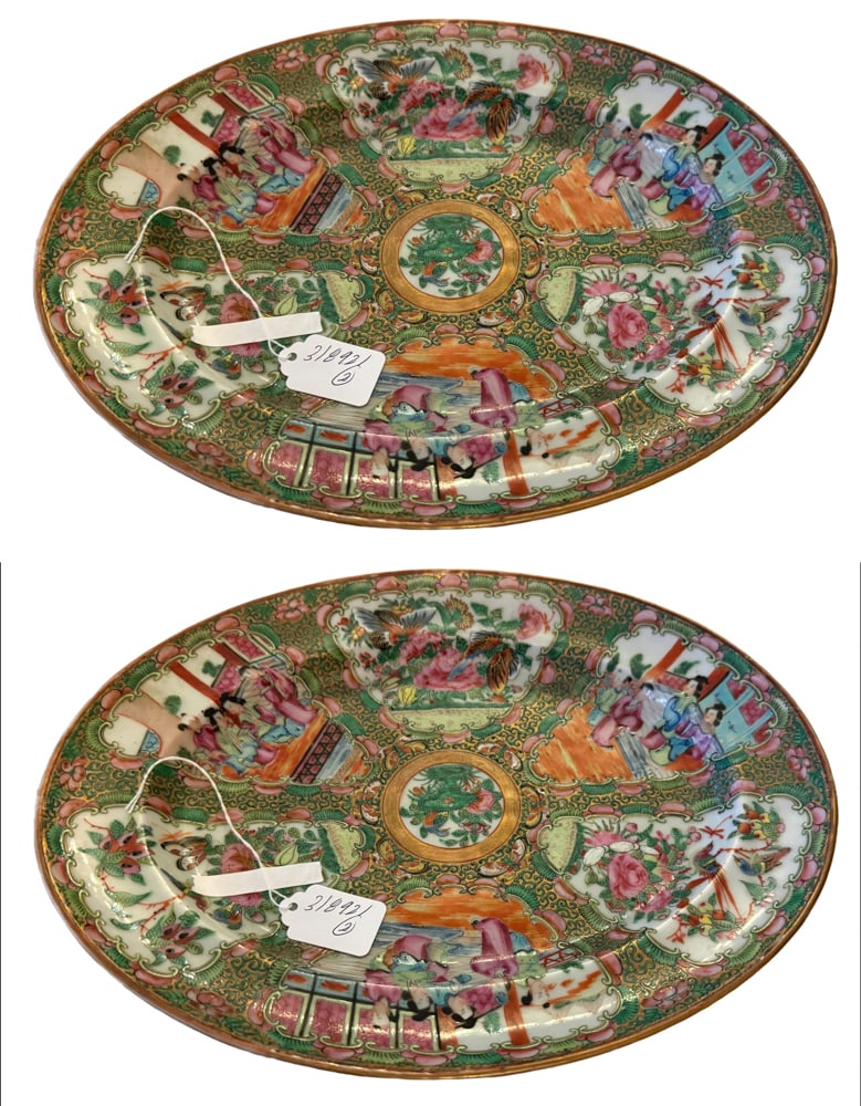 Two Chinese Rose Medallion Platters (1 of 4)