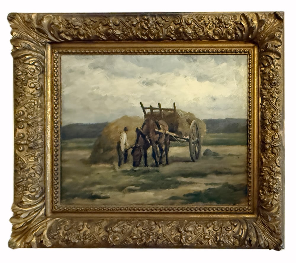 W.E. Norton, Hay Wagon, Oil on Canvas (1 of 4)