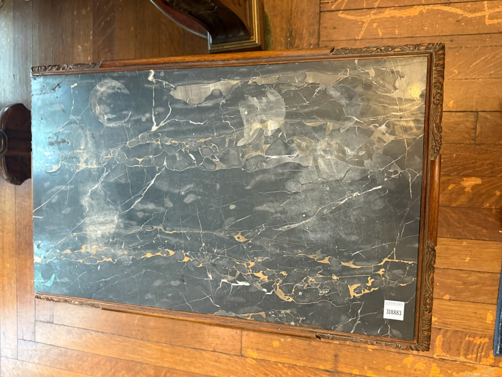 Italian Carved Occasional Table with Black Marble Top (1 of 3)