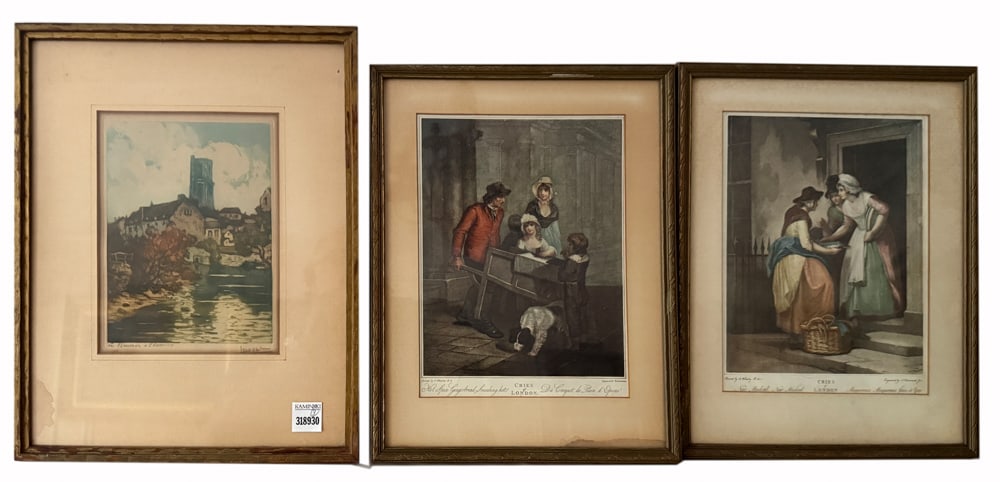 Three Framed Prints: Three framed prints. NOTE: Item to be picked up at 64 East 80th St., New York, NY. Deadline for pick-up is July 31st. Please call our front desk at 978-927-2223 to schedule pick-up.