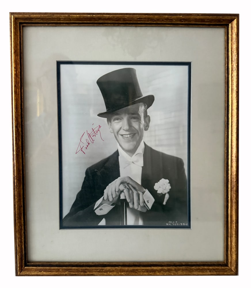 Signed Fred Astaire Photograph: Signed Fred Astaire photograph, framed 14" x 15". NOTE: Item to be picked up at 64 East 80th St., New York, NY. Deadline for pick-up is July 31st. Please call our front desk at 978-927-2223 to