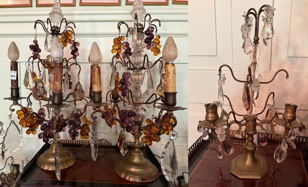 Early 20thC Crystal Candelabras, Lamps (1 of 4)