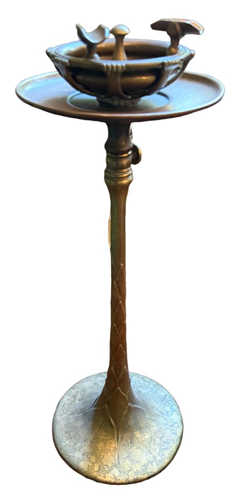 Early 19thC Tiffany Brass Cigar Stand (1 of 4)